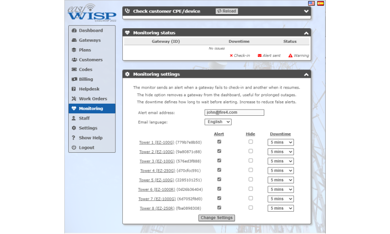 Network monitoring and alerting